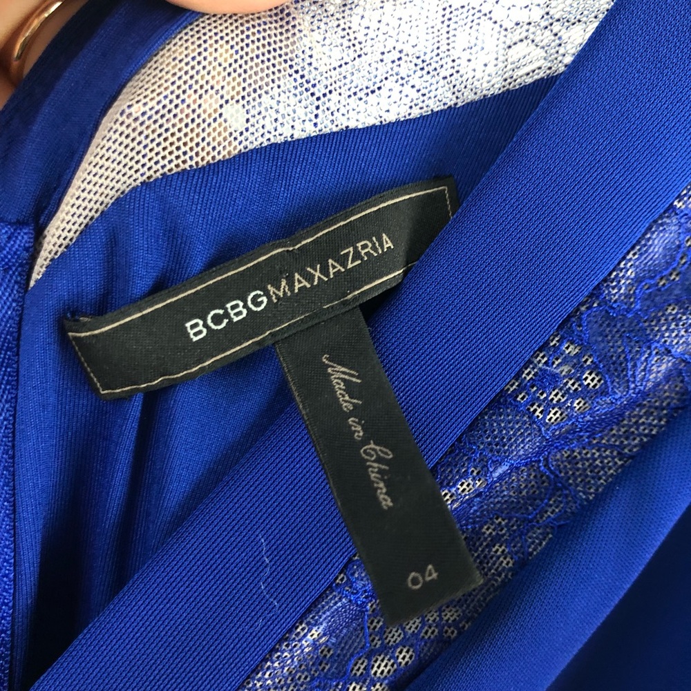 BCBG Max Azria Sophee Maxi Dress Blue Long Gown - Picture 5 of 8